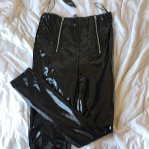 patent leather pants